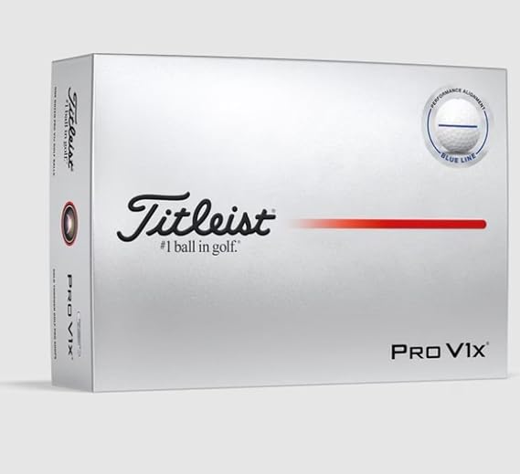 Titleist Pro V1x Performance Alignment Golf Balls (White/Blue, 12pk) 2025