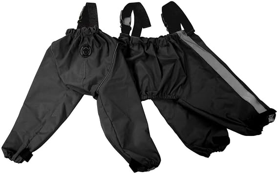 FouFou Dog 62562 Bodyguard Protective All-Weather Dog Pants, Small, Black