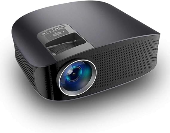 LED HD Portable Projector, Video Projector Home Theatre Support 1080P HDMI VGA AV USB HD 3D Cinema Machine,Black