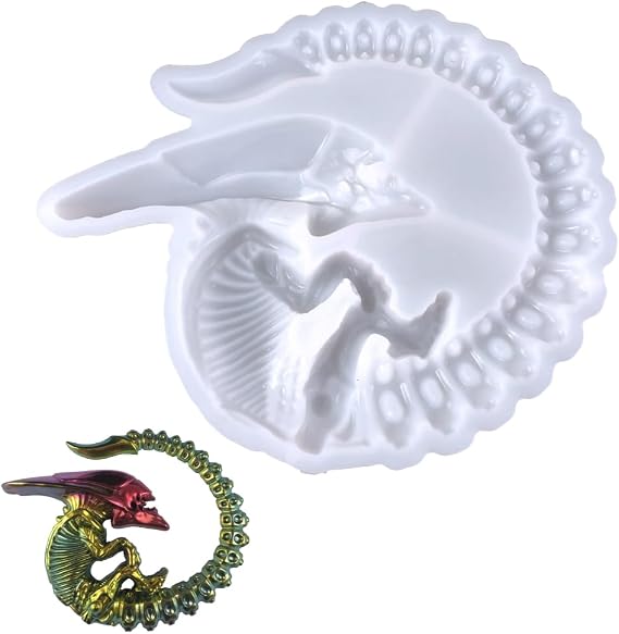DONGKER Silicone Resin Molds,3D Butterfly Dragon Resin Epoxy Mold Wall Hanging for Casting DIY Art Craft Door Decor Cabinets Present