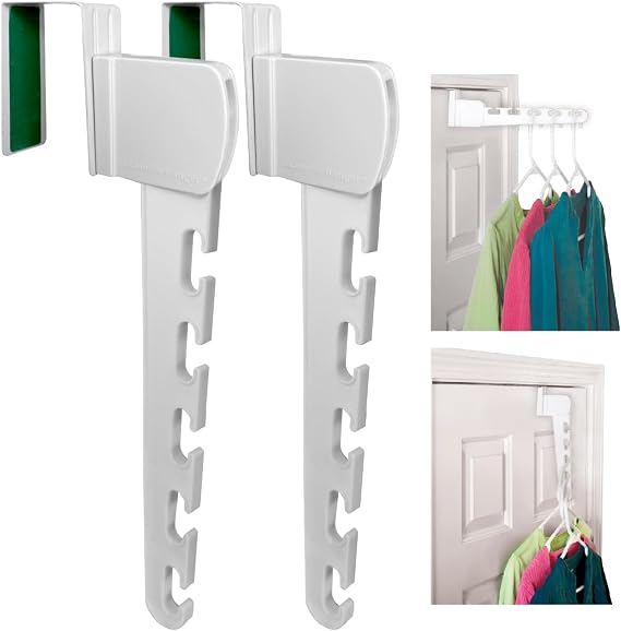 Wonder Hanger 2-Pack Over-the-Door Cascading Hanger Hooks, White