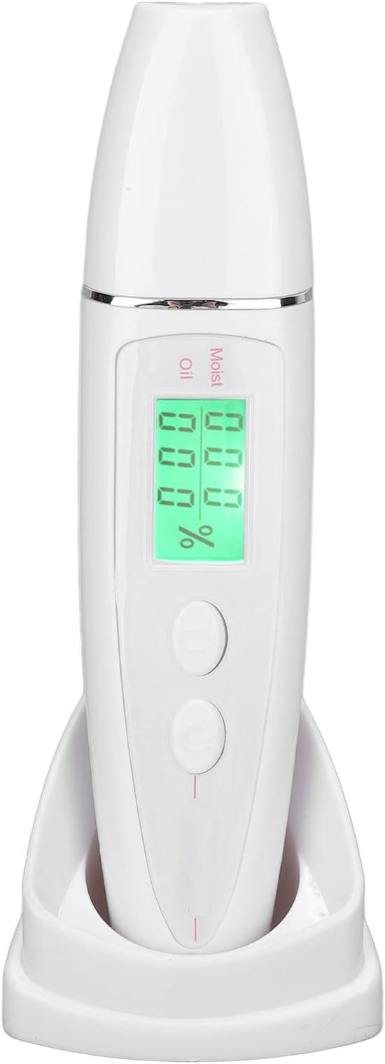 Skin Tester, Skin Analyzer, Skin Analyzer, Smart Display Skin Care Portable Digital Skin Detector Pen, for Home Beauty Salon Spa (White)