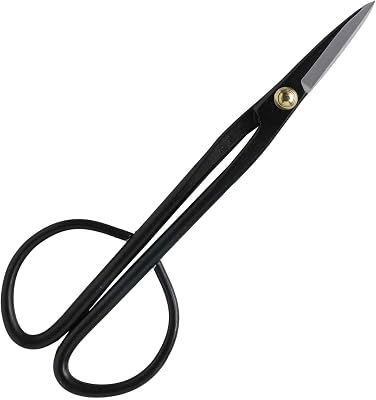 Hanafubuki Wazakura Twig Bonsai Scissors Made in Japan 7inch180mm, Japanese Bonsai Garden Tools, Hasami Pruning Shears - Black