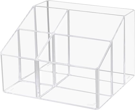 HSYMQ Acrylic Desk Organizers, Clear Pen Holder and Pencil Holder Display Stand for Office, School and Home