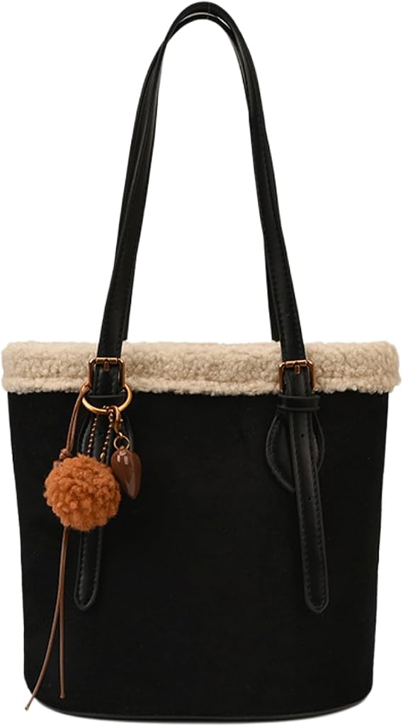 Sherpa Tote Bag for Women | Winter Cozy Shoulder Purse, Soft Aesthetic Everyday Look