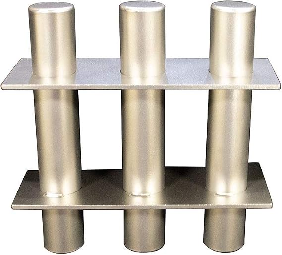 MPI Ceramic Square Grate Magnet For Removing Ferrous Tramp Metal Contaminants 100% Stainless Steel Welded Construction (6x6 Ceramic Square)