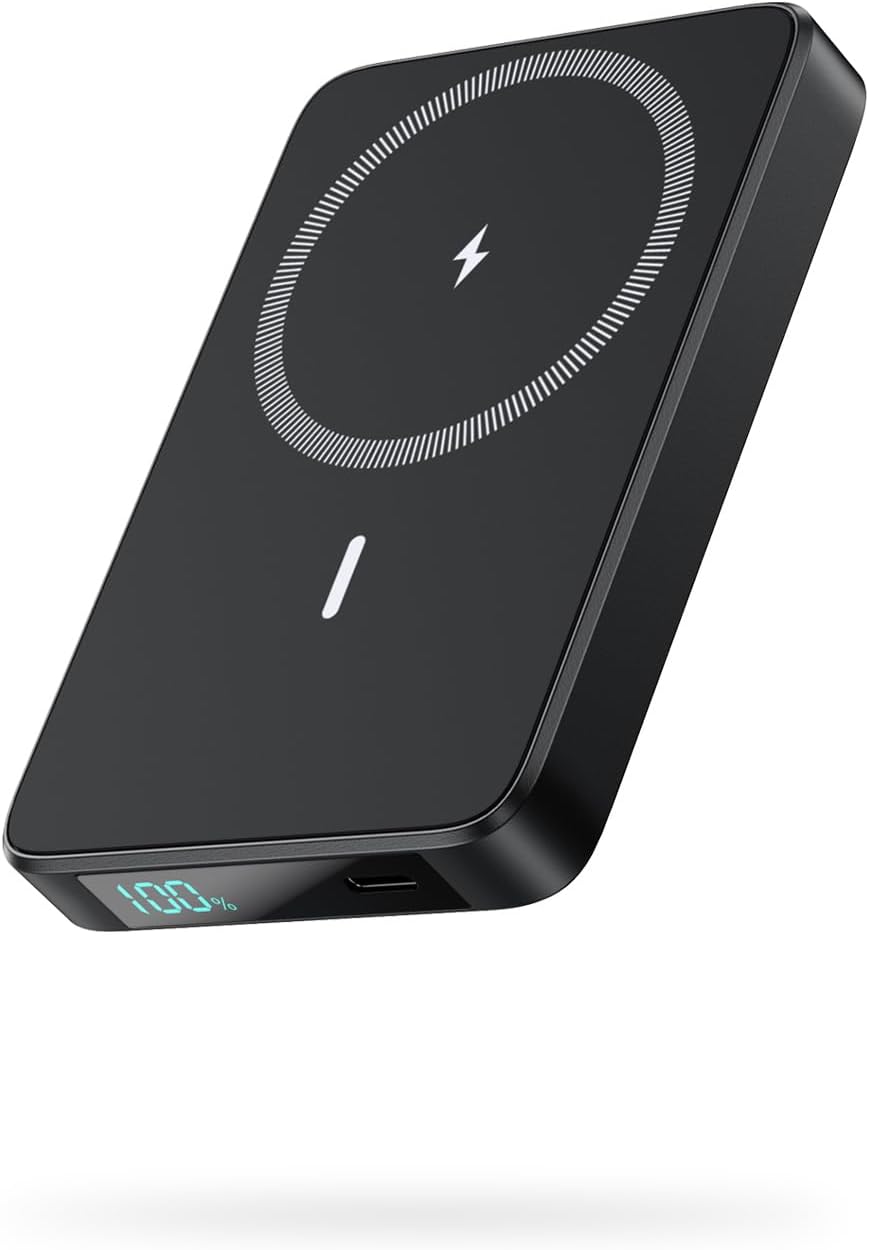 Magnetic Portable Charger Power Bank,Compact 10800mAh LCD Display Wireless Portable Charger,20W PD USB-C in&out Battery Pack Compatible with Magsafe,iPhone 1616 Plus16 Pro Max15 Pro141312 Series