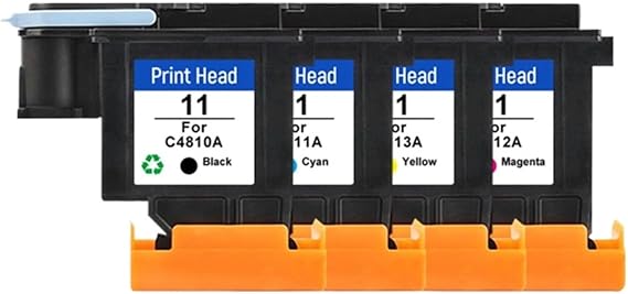 Compatible for HP11 Print Head DesignJet 70/100/110/500/510/500PS (C4810A/C4811A/C4812A/C4813A)(1Set - 4 Pcs)
