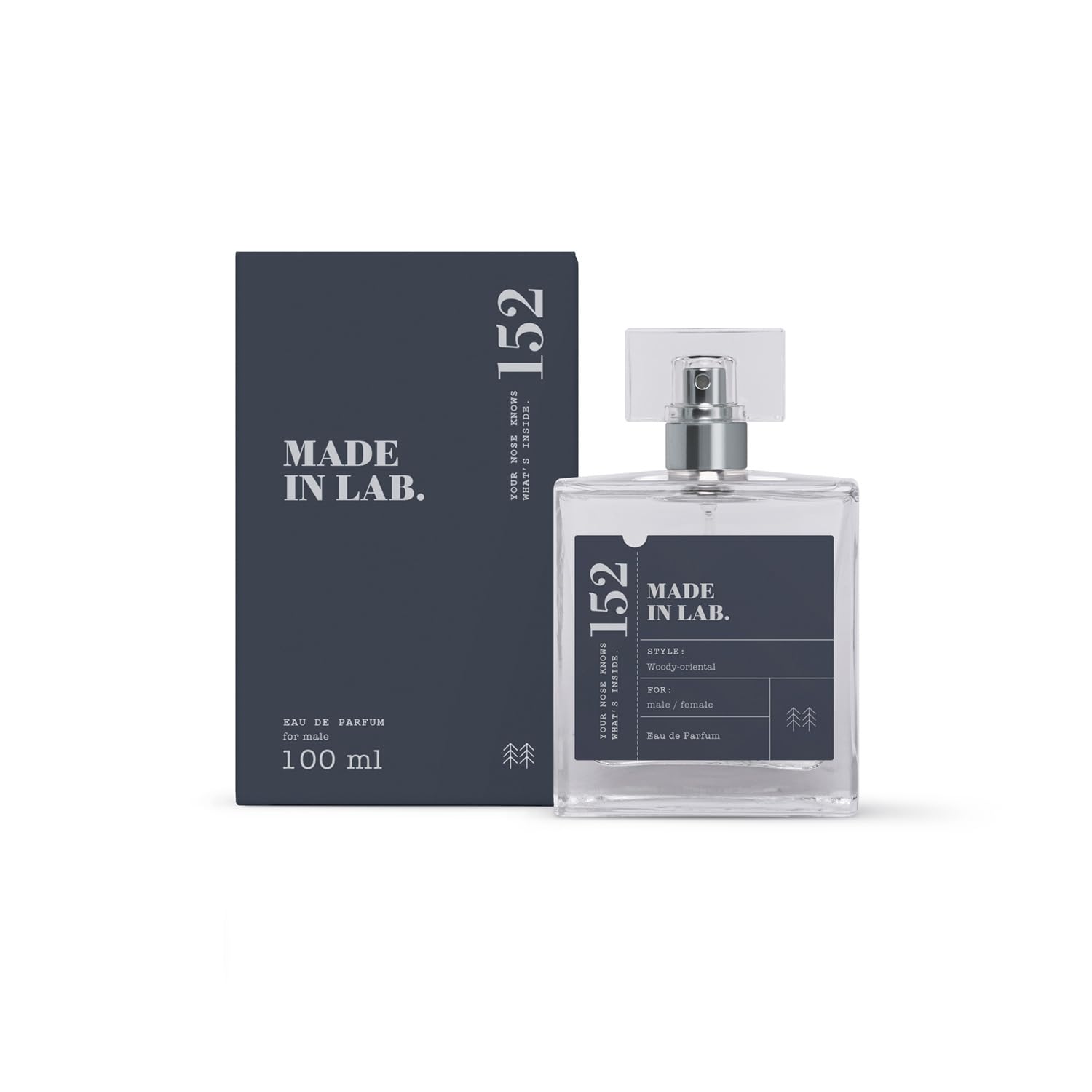 Made in Lab - Unisex Perfume for Men and Women 100 ml Inspired Pendant as Eau de Perfume for Men and Women Fragrance Women Perfume Men - 152 Oud Wod