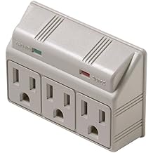 STEREN 3 Outlet Plug-in Surge Protector, 120V, 15 Amps, 1875 Watts, White
