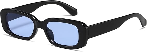 kimorn Rectangle Sunglasses for Women man, Retro Square UV400 Shades
