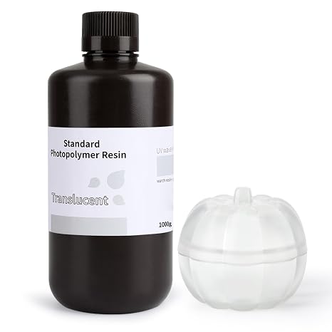ELEGOO LCD UV 405nm 3D Resin for LCD 3D Printer Photopolymer 3D Printer Resin - Translucent 1000g