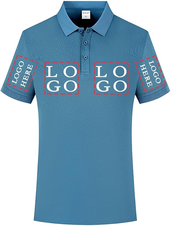 Custom Personalized Polo Shirt - Add Text Logo Image - Digital Print - Golf Work Uniform(Men's & Women's Sizes)
