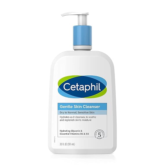 Cetaphil Gentle Cleanser, Hydrating Face & Body Wash, Sensitive Skin, 20oz
