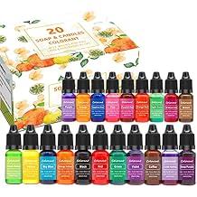 Candle Dye 20 Colors Liquid Candle Making Dye for Candle Making Supply Kit Candle Coloring for Dyes 0.35oz/10 ml Color Essence