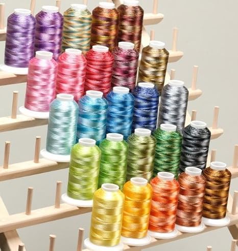 25 Cones, Variegated Machine Embroidery Thread, 40wt, 1,100 Yards
