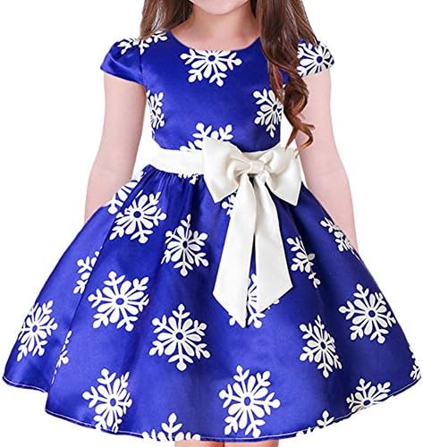 Baby Girls Princess Dress Christmas Pageant Party Wedding Tutu Short Graduation Striped Snowflake Dance Gown