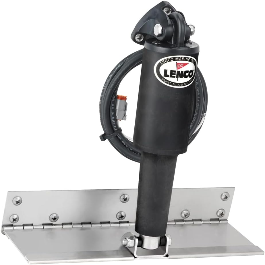 Lenco 15052-101 LS Trim Tab Kit - 4" x 12", Standard Finish,Black