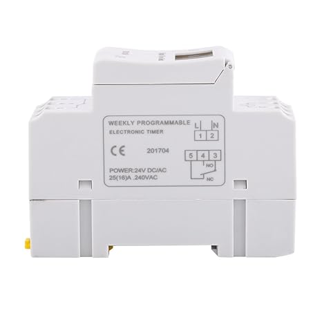 Weekly Programmable Timer Digital Timer, LCD Power Weekly Programmable Electronic Relay Time Switch 15A (24V English)