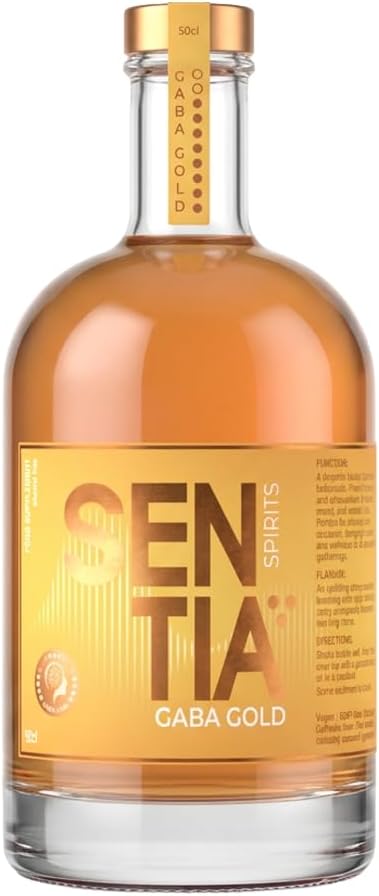 Sentia Spirits Gaba Gold, Botanical Alcohol-Free Drink, Award Winning, Vegan, Gluten Free & GM Free, Zero Proof, Citrus Taste, Up to 20 Drinks, (500ml), Mix with Lemonade or your favourite mixer