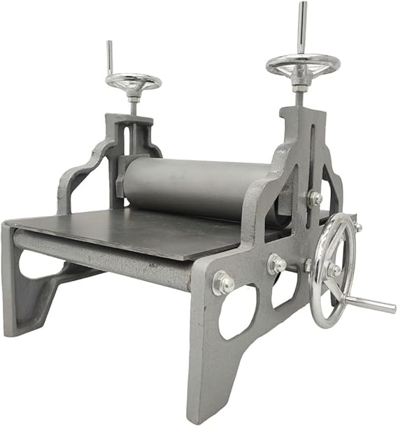 BEILOCKERY 11.2" x 18.9" Manual Slab Roller Printmaking Press Machine for Copperplate Woodblock Printing, Studio Printing Tabletop Studio Press, Adjustable Height, for Gravure & Relief Printing
