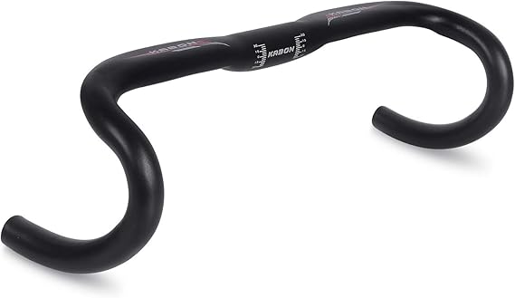 KABON Road Bike Handlebars, Aluminum Alloy 31.8mm 400mm/420mm/440mm Drop Bars Horns Bent Bar Compact Road Aero Handlebar (400mm)