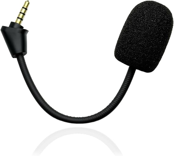Replacement Microphone 3.5mm Boom Compatible with Kingston HyperX Cloud 2 II Wireless Gaming Headset Noise Cancelling Mic for Xbox One PS5 Switch Mac PC Computer, Black