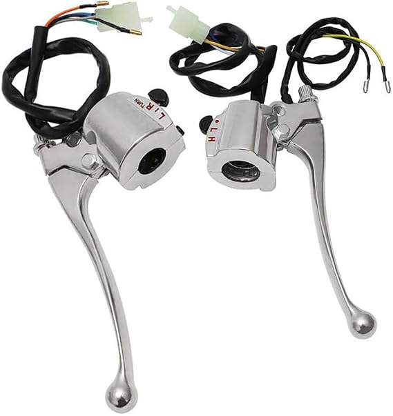 2pcs Complete Handlebar Handle Switch Lever Compatible for Honda SS50 SS125 CB125 CL125 CL100 S90