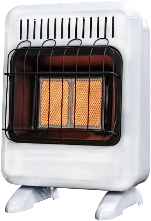 Mr. Heater 10,000 BTU Vent Free Radiant Dual Fuel Heater,White
