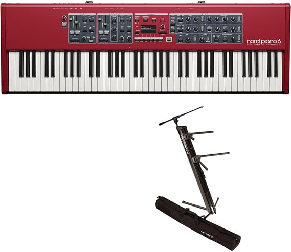 Nord Piano 6 73-key Stage Piano Bundle with Ultimate Support APEX AX-48 Pro Plus Portable Column Keyboard Stand