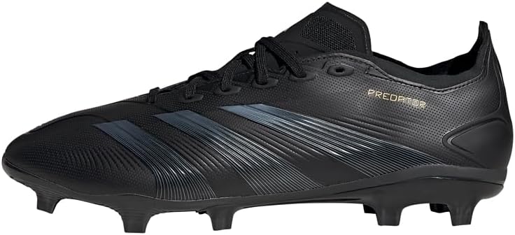 adidas Unisex Predator League Football Boots Firm Ground, Core Black/Carbon/Gold Metallic, 11 UK
