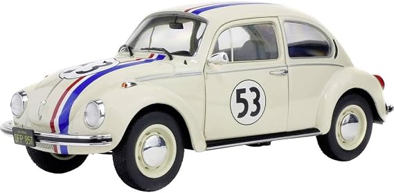 Solido 421184040 VW Kafer Volkswagen 1973 Beetle 1303 Racer 53" Die-Cast Model, Beige, 1: 18 Scale