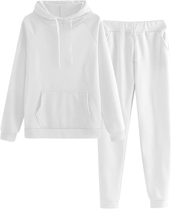 Sweatsuits Women 2 Piece Outfit Oversized Fleece Sweatshirts Hoodie Baggy Joggers Sweatpants with Pockets Track Suit