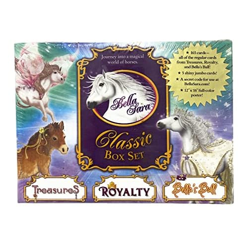 Bella Sara Classic Box Set Treasures, Royalty & Bellas Ball 165 Cards, 5 Jumbo Shiny Cards, A Secret Code  Color Poster!