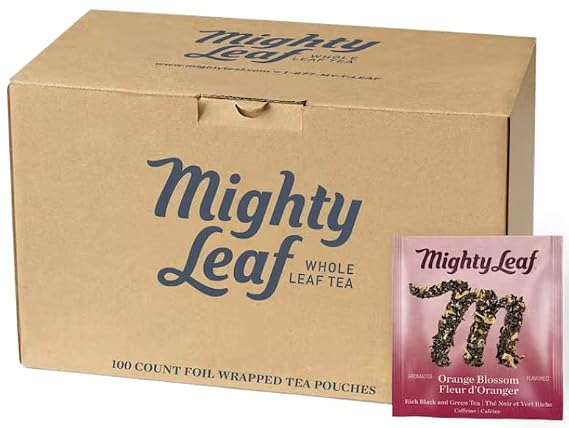 Mighty Leaf Orange Blossom Tea - Bright Citrus & Sweet Vanilla - 100 Count