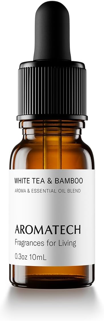 AromaTech White Tea & Bamboo Premium Aroma Oil Delicate & Earthy Home Fragrance with Notes of White Tea, Bamboo & Jasmine for Scent Diffusers, Cold-Air Machines (0.33 Fl Oz (Pack of 1))