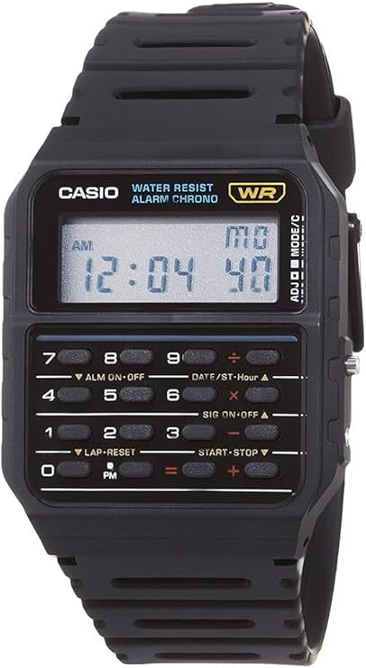 Casio CA53W Vintage Series | Data Bank | 1100 SEC Stopwatch | Water Resistant | 8 Digit Calculator | Dual Time | Resin Band | Resin Case | Auto Calendar | Daily Alarm | 5 Year Battery