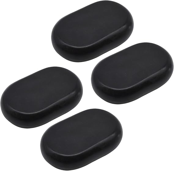 4X Hot Stone Massage Set, Heating Stone, Premium, Versatile, Home Spa, Portable, Ergonomic, Relaxing, Gua Sha Tool, 11cmx7cm