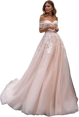 Womens Lace Wedding Dresses for Bride 2025 Ball Gown Satin Wedding Gown 3/4 Long Sleeves Bridal Gown