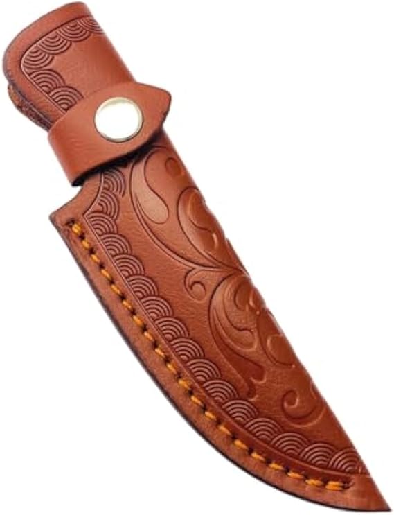 Leather Sheath Fixed Blade Straight Knife Leather Sheath Scabbard Pouch Brown/Black