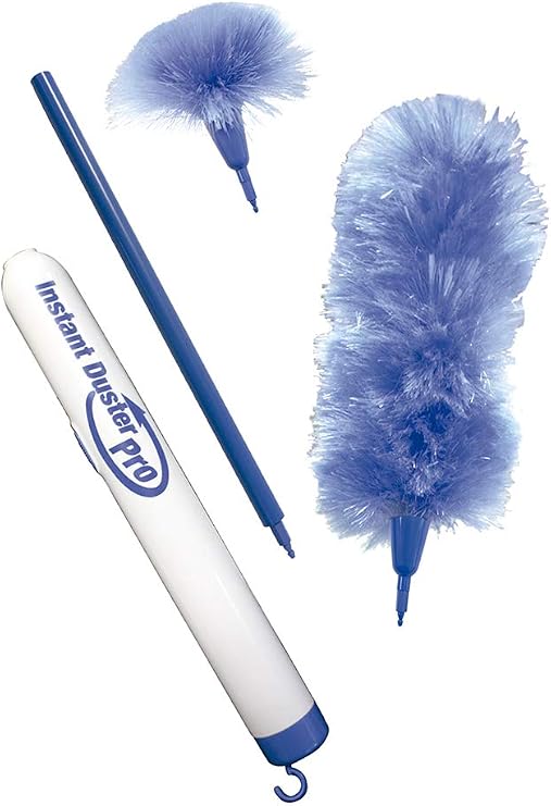 Instant Duster PRO -New edition- Wireless. Electric Rotating Dust Cleaning, extension pole, small brush included