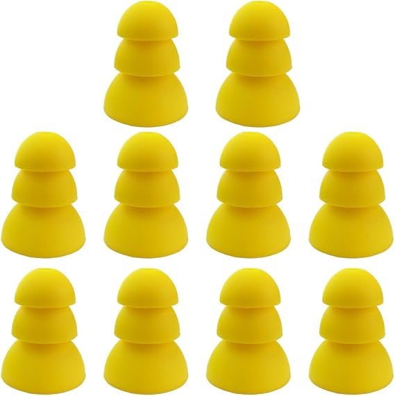 Replacement Triple Flange Eartips for Shure & Elgin Earbuds,5 Pairs | Compatible with Shure Se846 Se535 Se215 Aonic4 & Elgin Discord Gen 3/Discord Gen 2/Rumble/Rumble Wired & Etymotic ER3XR/ER4XR