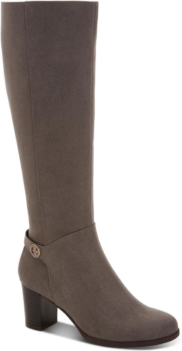 Giani Bernini Womens Adonnys Leather Knee-High Boots Gray 8 Medium B,M, Gray Mc