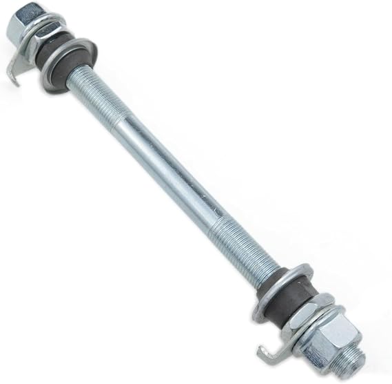 Bike Axle 140mm Bicycle Multiple Speed Front Hub Axle 3/8'' Silver 26 TPI Wheel Cone Lock Nut Washer Kit 1PCS