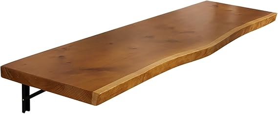 Thickness 5cm Solid Wood Wall Mounted Folding Table Dining Table Hanging Wall Table Simple Computer Desk Irregular Side Desk(100x45cm/39x17.7inch)