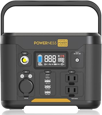 Portable Power Station Hiker U300 Solar Generator 296Wh Battery Powered Generator with 2x300W AC Outlets Surge Power 600W and PD 60W Inoutput for Outdoor Camping