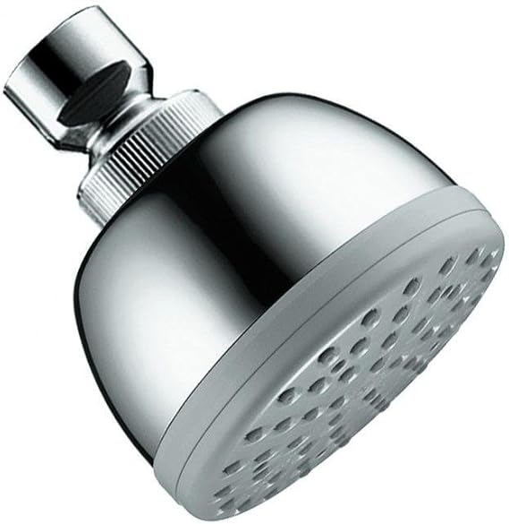 hansgrohe Croma 3-inch Showerhead Easy Install Modern 1-Spray Full Easy Clean with QuickClean in Chrome, 28492001
