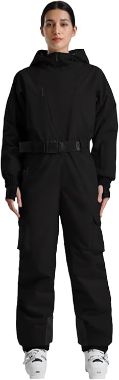 GSOU SNOW Ski Suit Womens Snow Suit One Piece Ski Outfits Waterproof