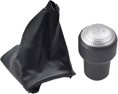 Gear Shift Knob Kit, For Hyundai Getz 2002-2010 Manual Car Gear Lever Set SK-Hyun12 Silver Cover 5R Speed Head And Cover, PU Leather Boot Kit