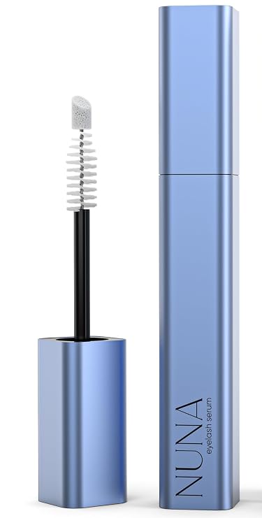 NUNA Eyelash Growth Support Serum 6ml Eye Lash and Eyebrow Enhancing Serum for Women & Men with Biotin - Korean Multi Peptide & Natural Extracts Promotes Fuller and Longer Lashes - 6 Month Supply